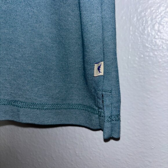 Tommy Bahama Polo Shirt Men's S Teal Blue Short Sleeve Embroidered‎ Marlin Logo - Picture 4 of 6